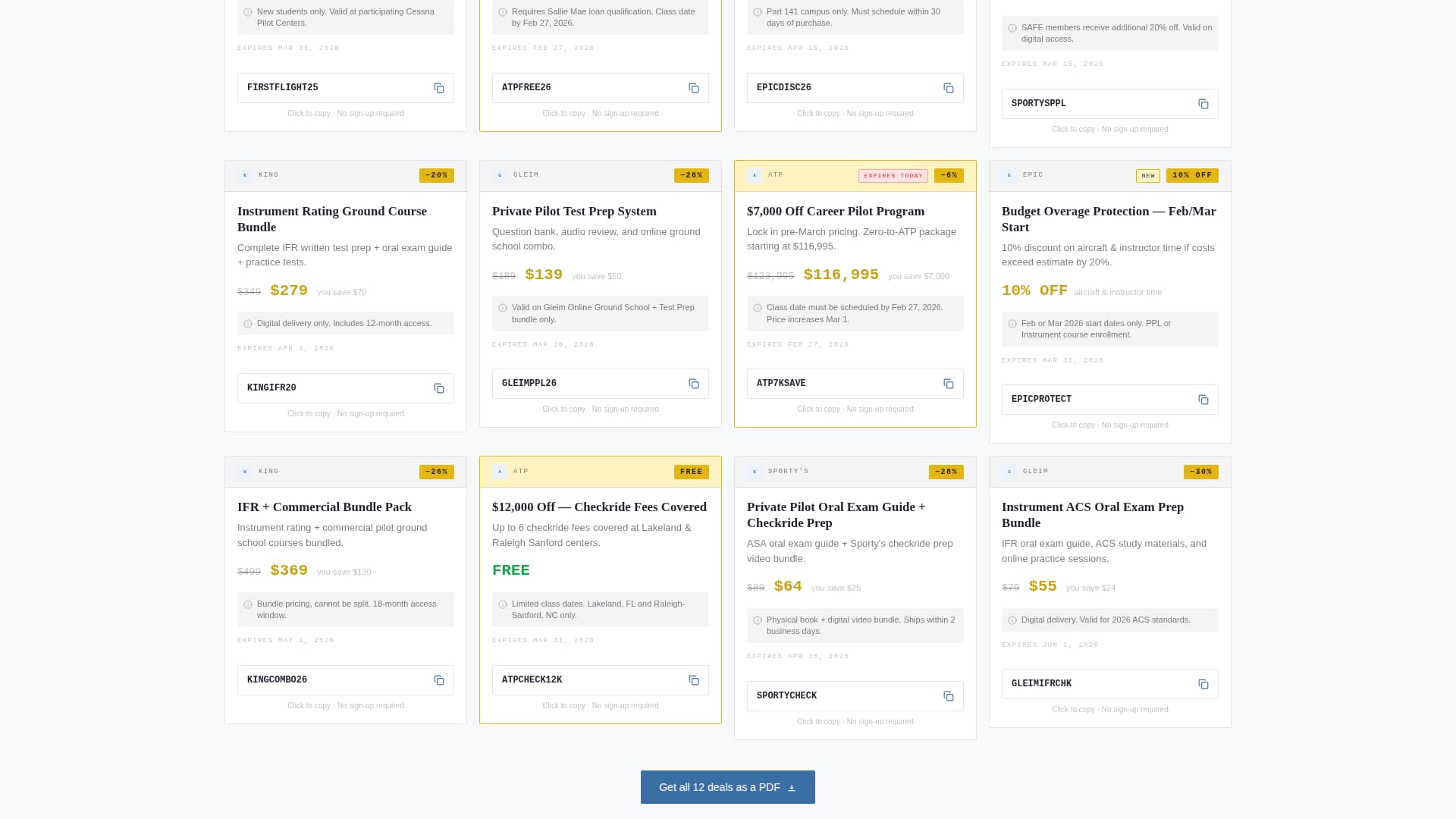 Flight School Marketing Pricing Website Template