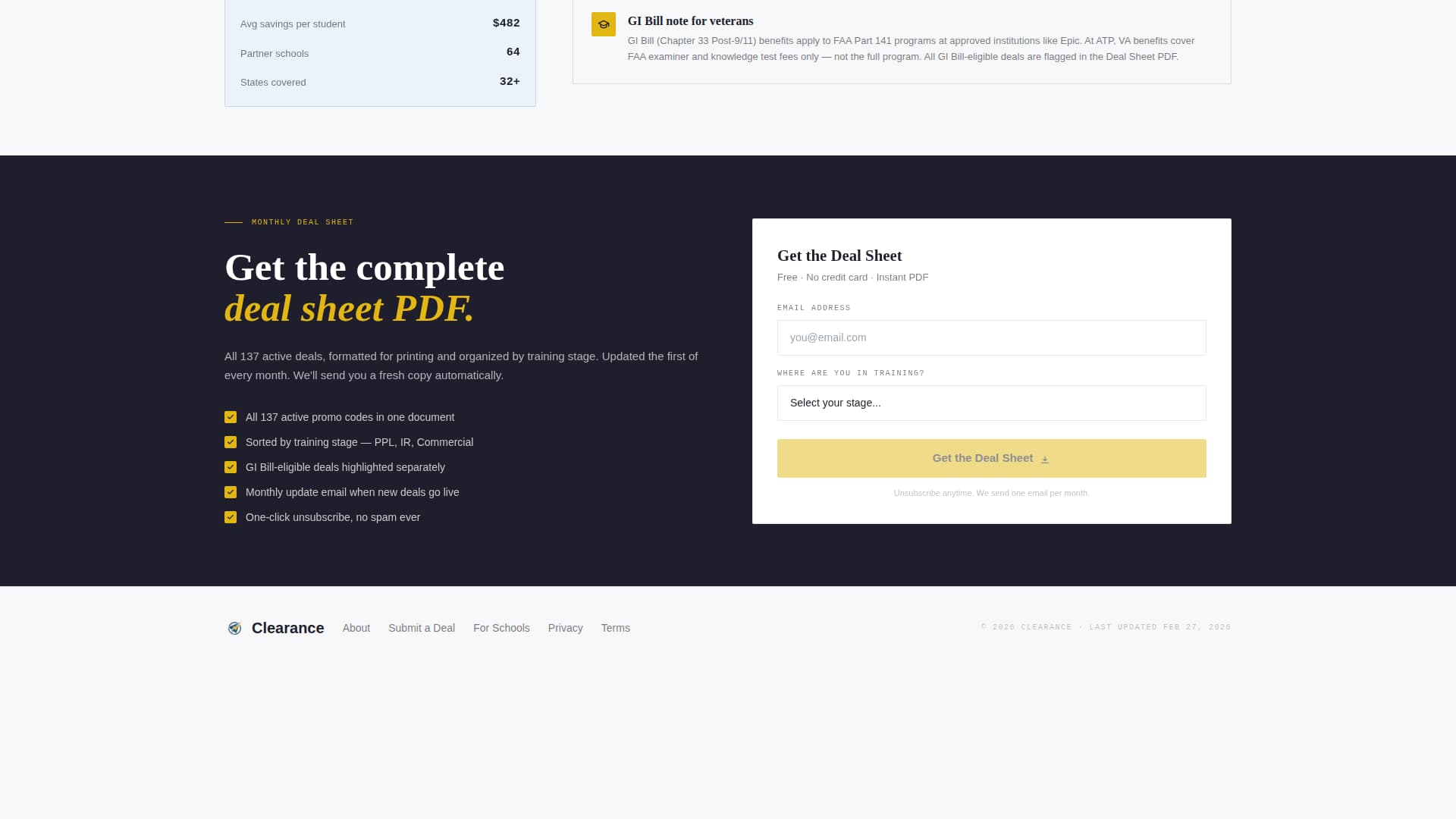 Flight School Marketing Pricing Website Template