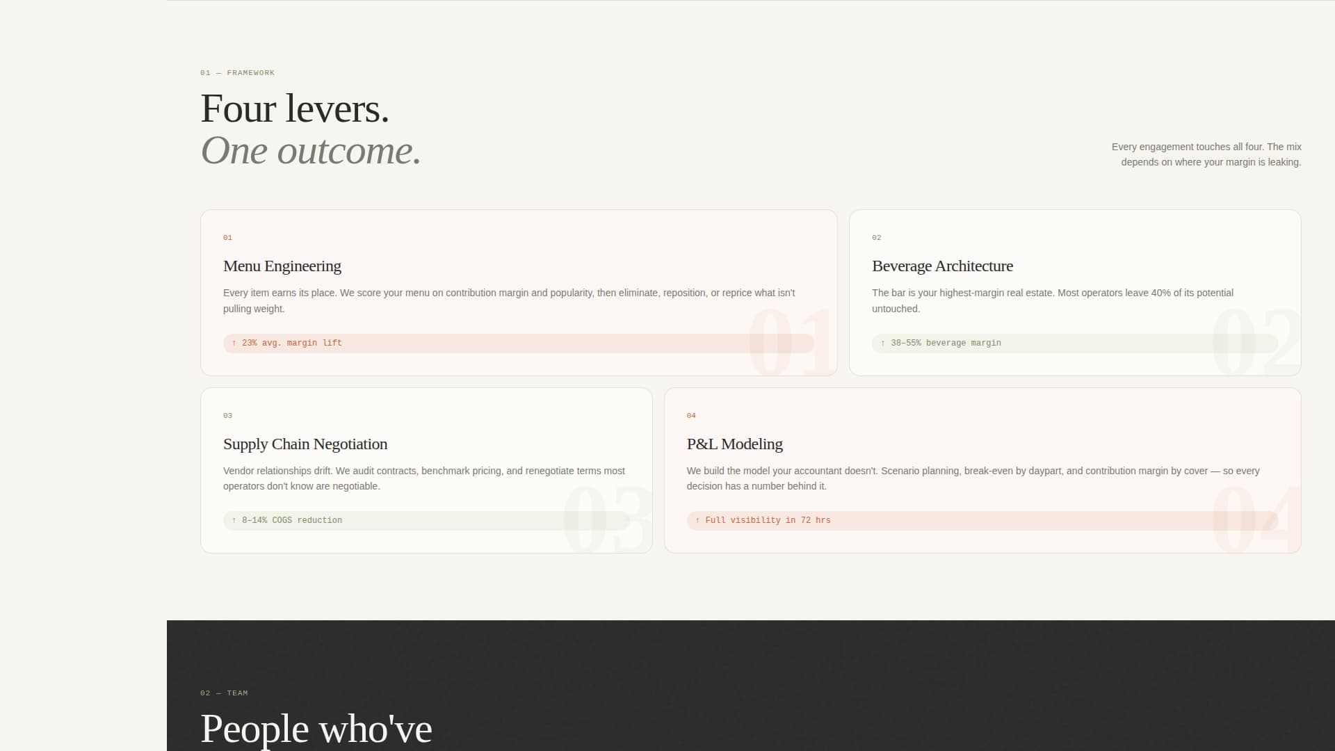 Food & Beverage Consulting Specialist Booking Website Template