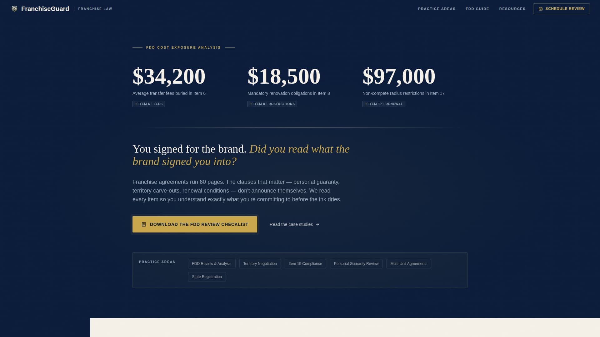 Franchise Consulting Advanced Reviews Website Template
