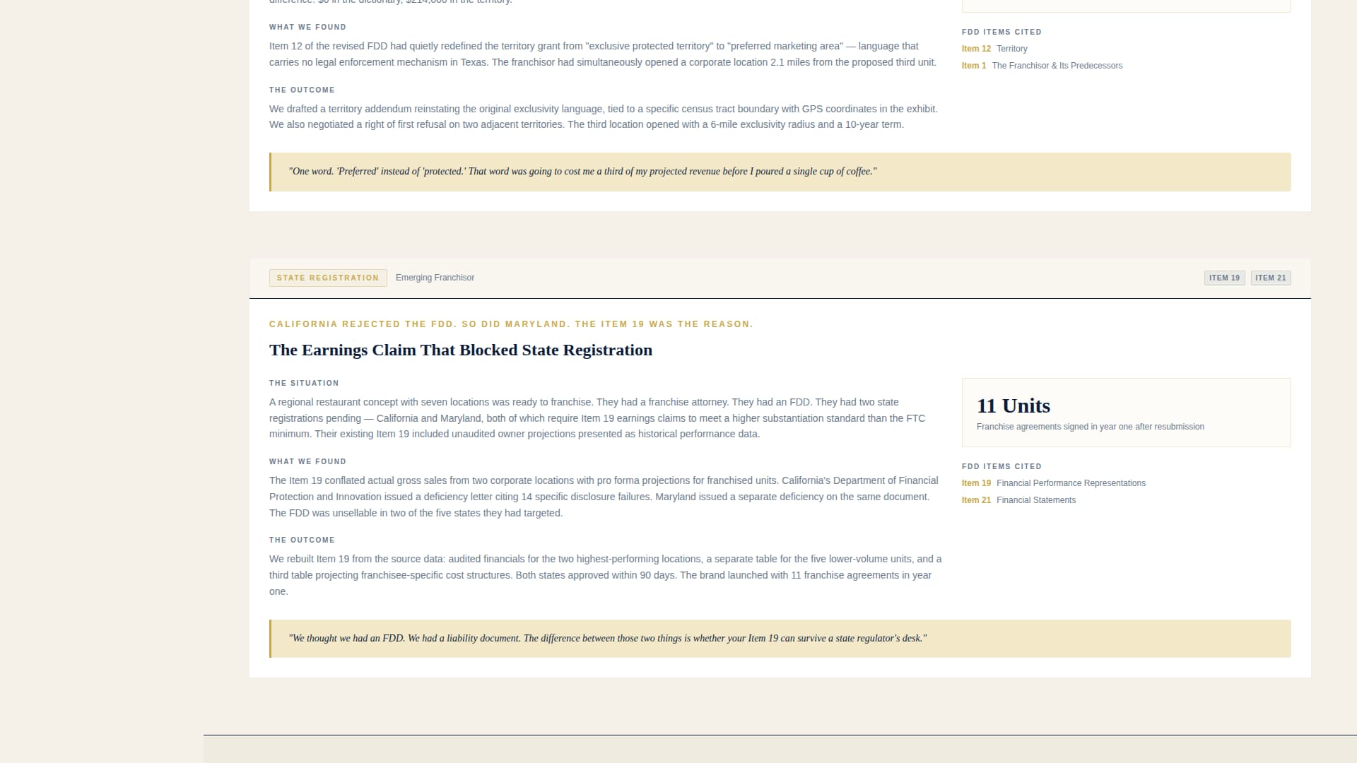 Franchise Consulting Advanced Reviews Website Template