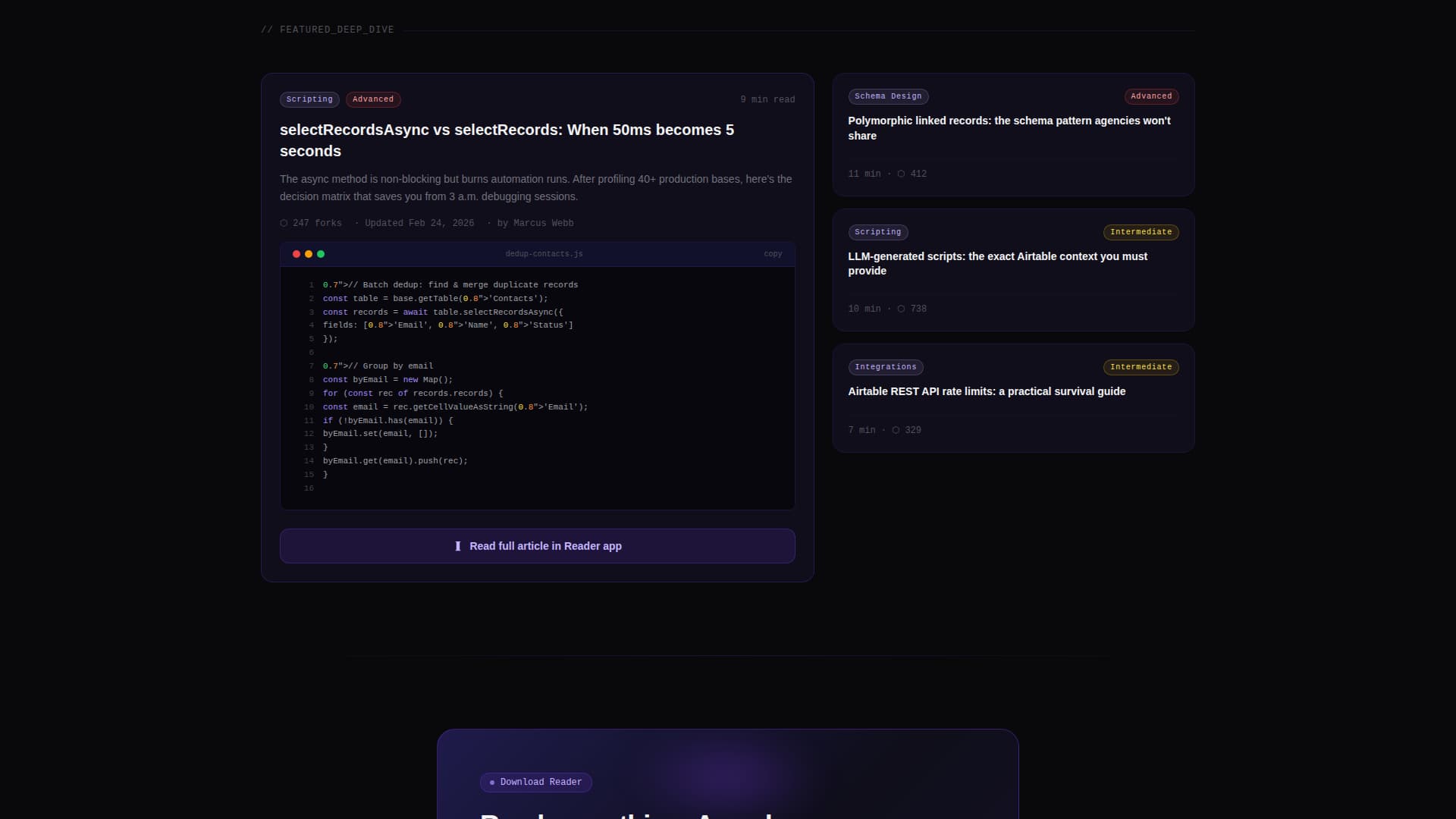No-Code Platform Documentation Directory Website Template