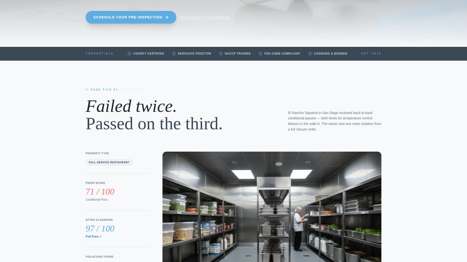 Specialist Health Inspector Appointment Booking Website Template