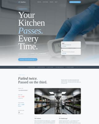 Specialist Health Inspector Appointment Booking Website Template