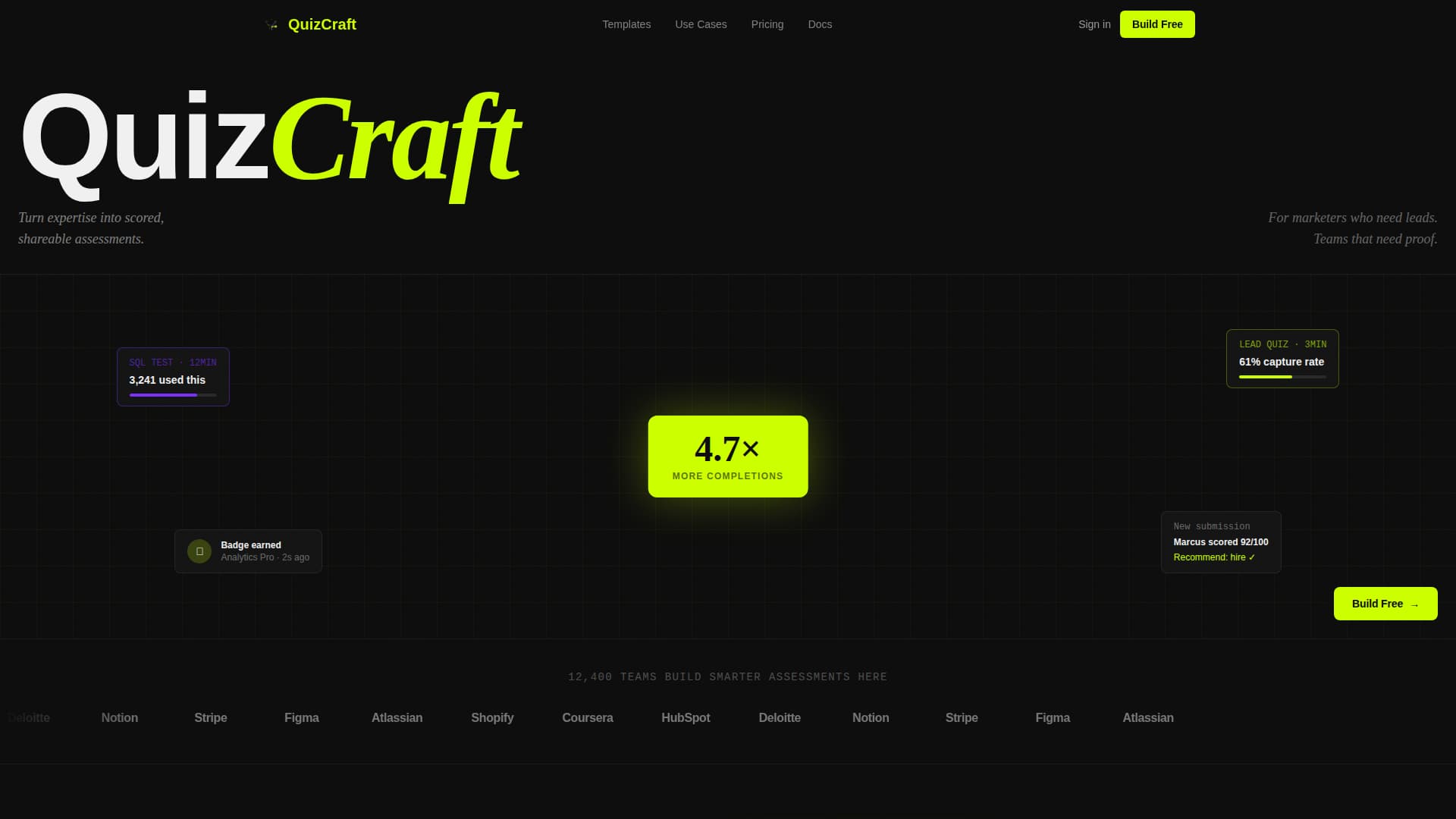 Assess - Powerful Quiz Builder Landing Page Template