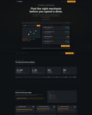 Torque - Diagnostic Mechanic Landing Page Template