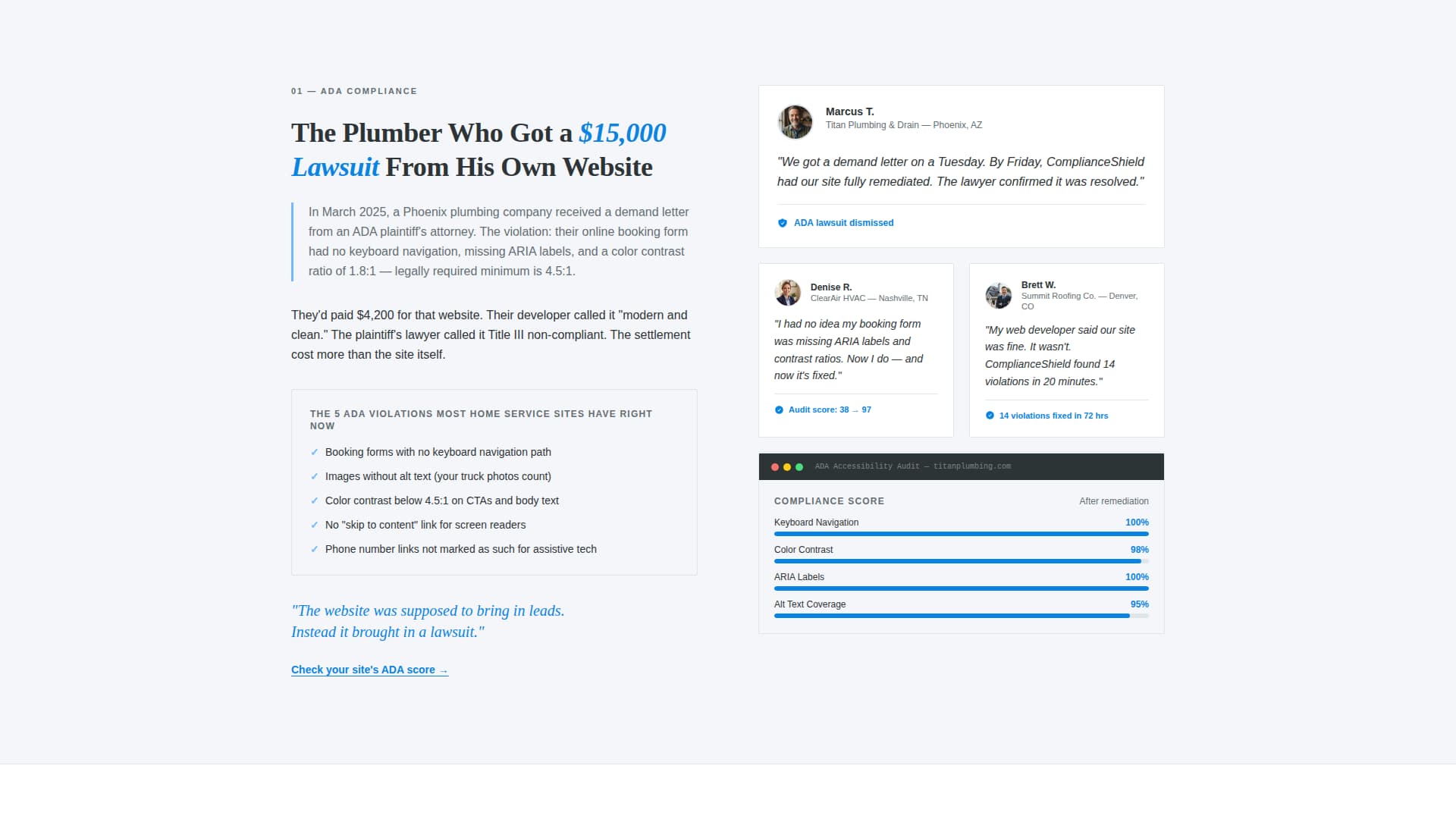 Comply — Certified Audit Landing Page Template