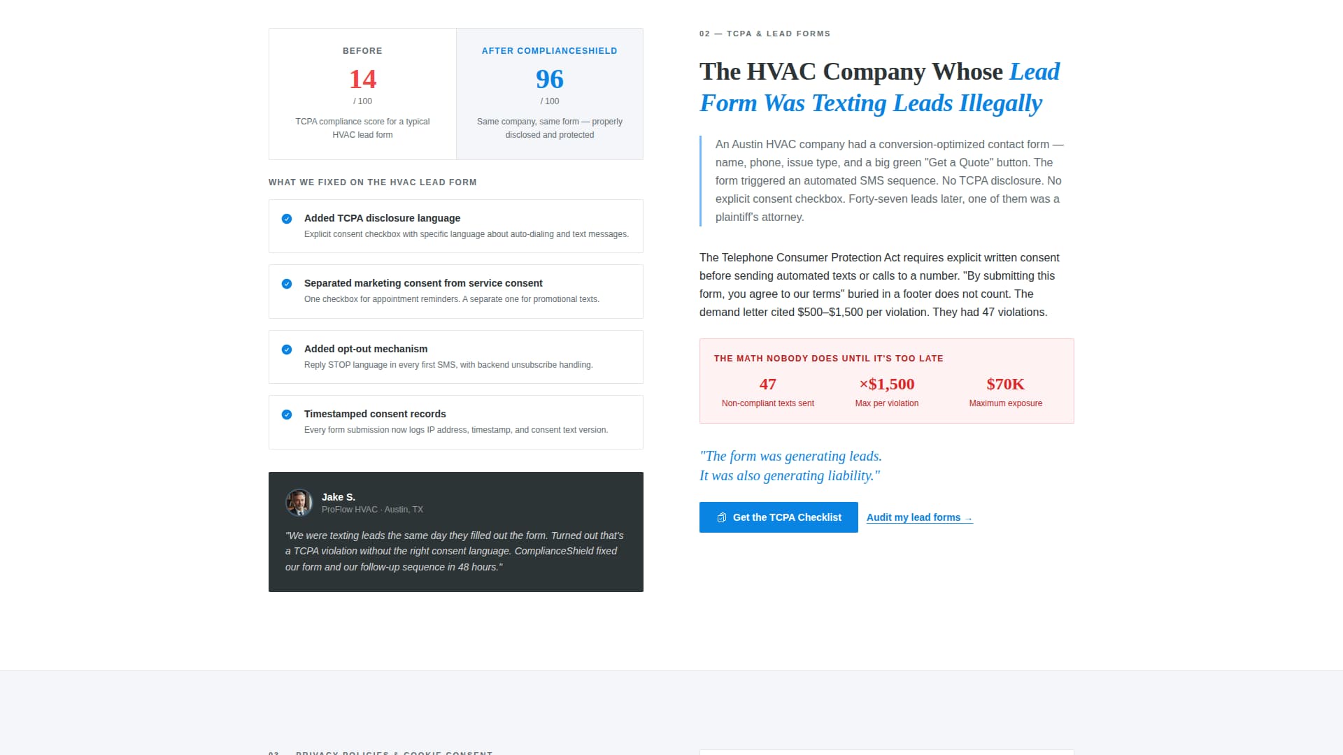 Comply — Certified Audit Landing Page Template