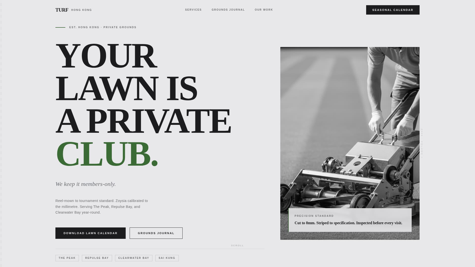 Turf - Prestigious Lawncare Landing Page Template
