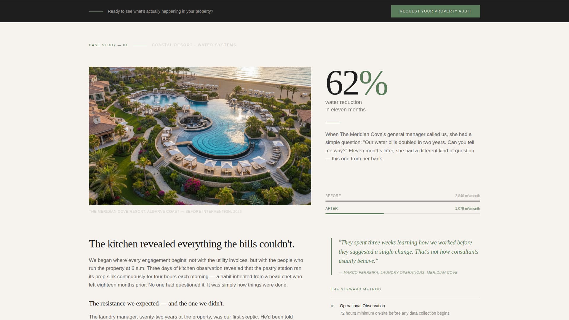 Steward - Authoritative Hospitality Landing Page Template