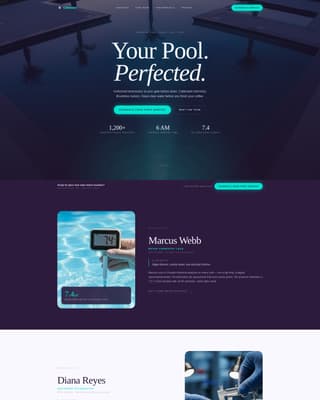 Aqua — Authoritative Pool Maintenance Landing Page Template