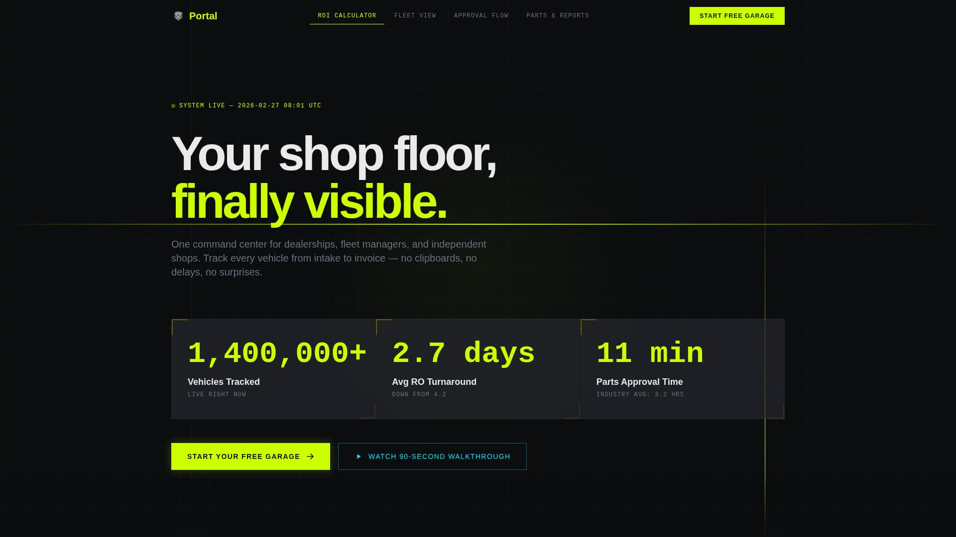 Portal - Dynamic Automotive Landing Page Template