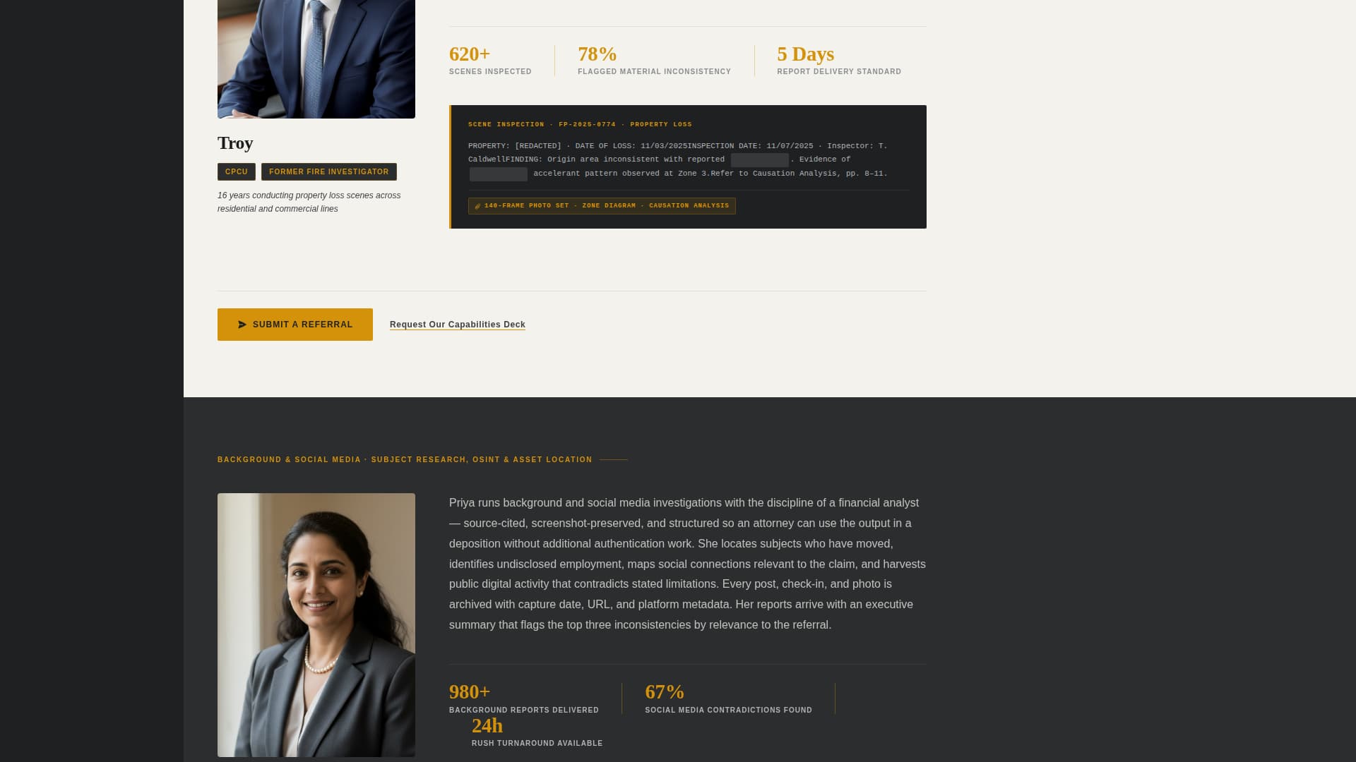 Investigate - Proven Insuranceinvestigation Landing Page Template
