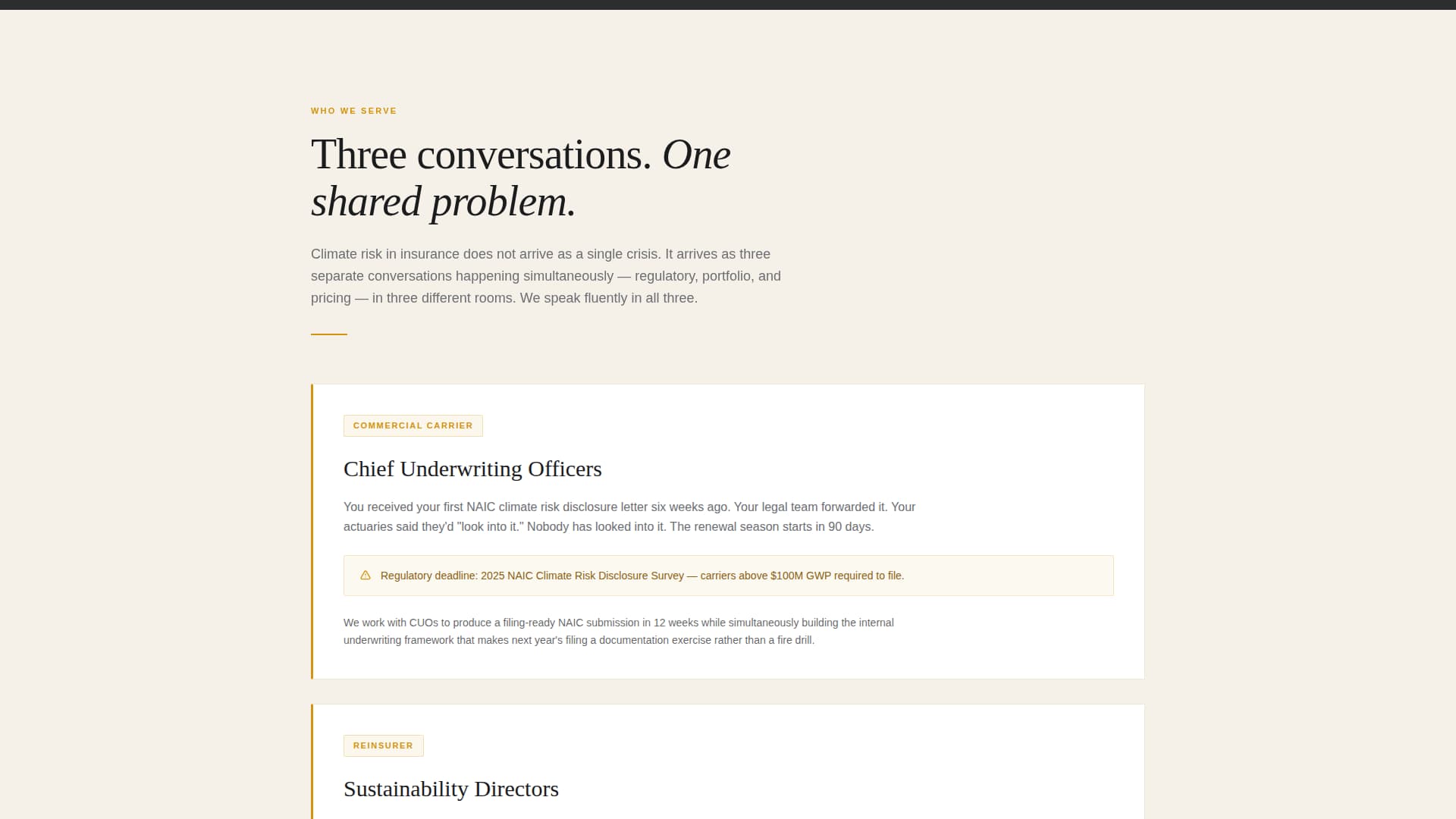 Sustain - Authoritative Insurance Landing Page Template