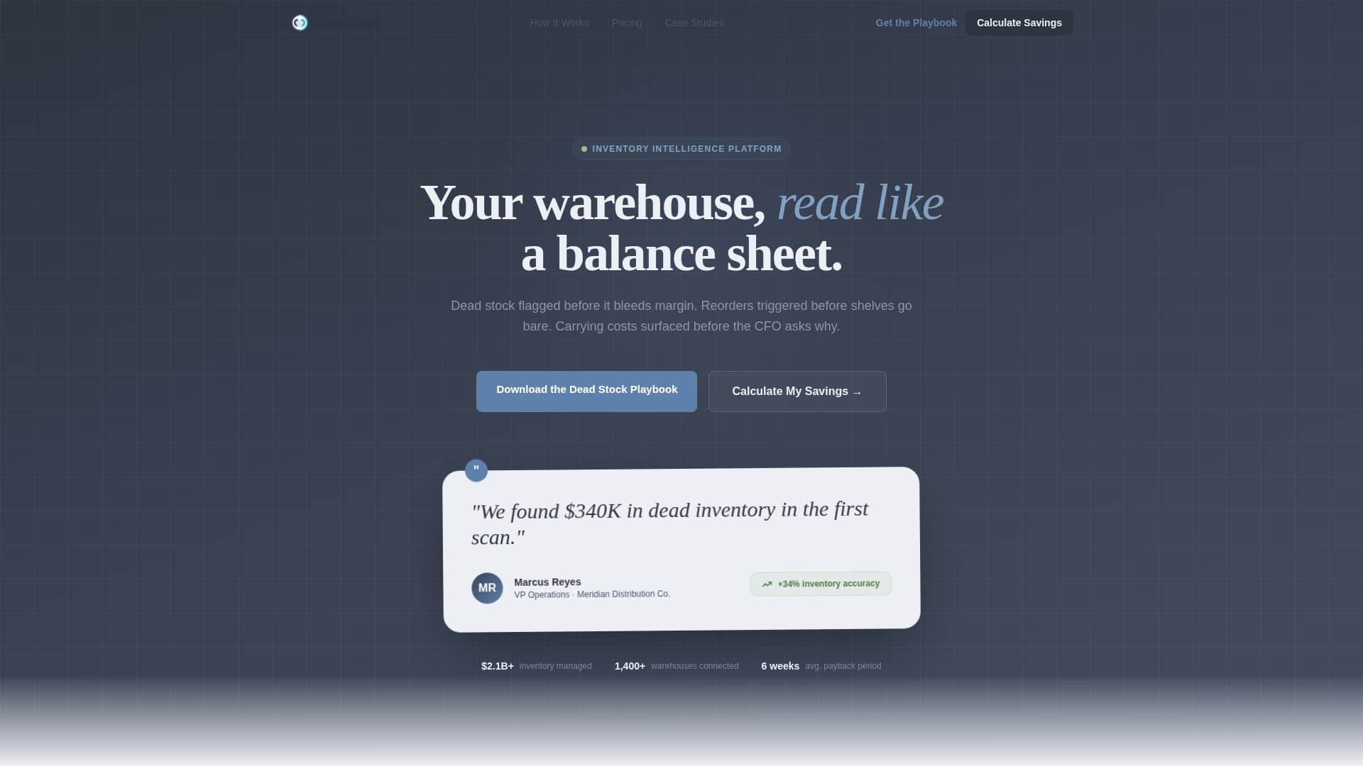 Stockline - Audited Supplychain Landing Page Template