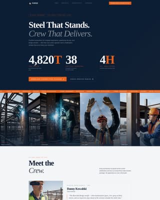 Ironworker Business Pricing & Packages Website Template