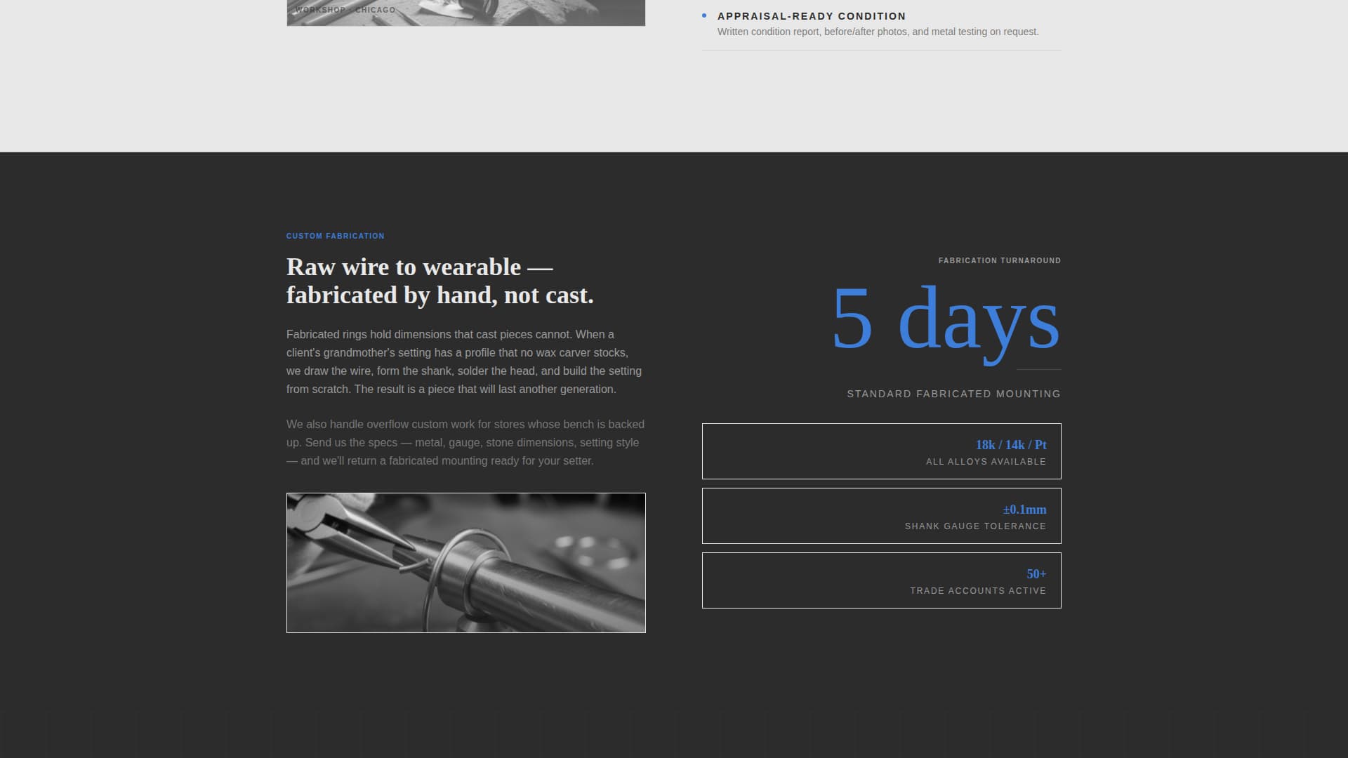 Jeweler & Bench Worker Business Appointment Booking Website Template
