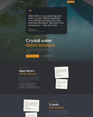Skim - Trusted Poolcleaning Landing Page Template