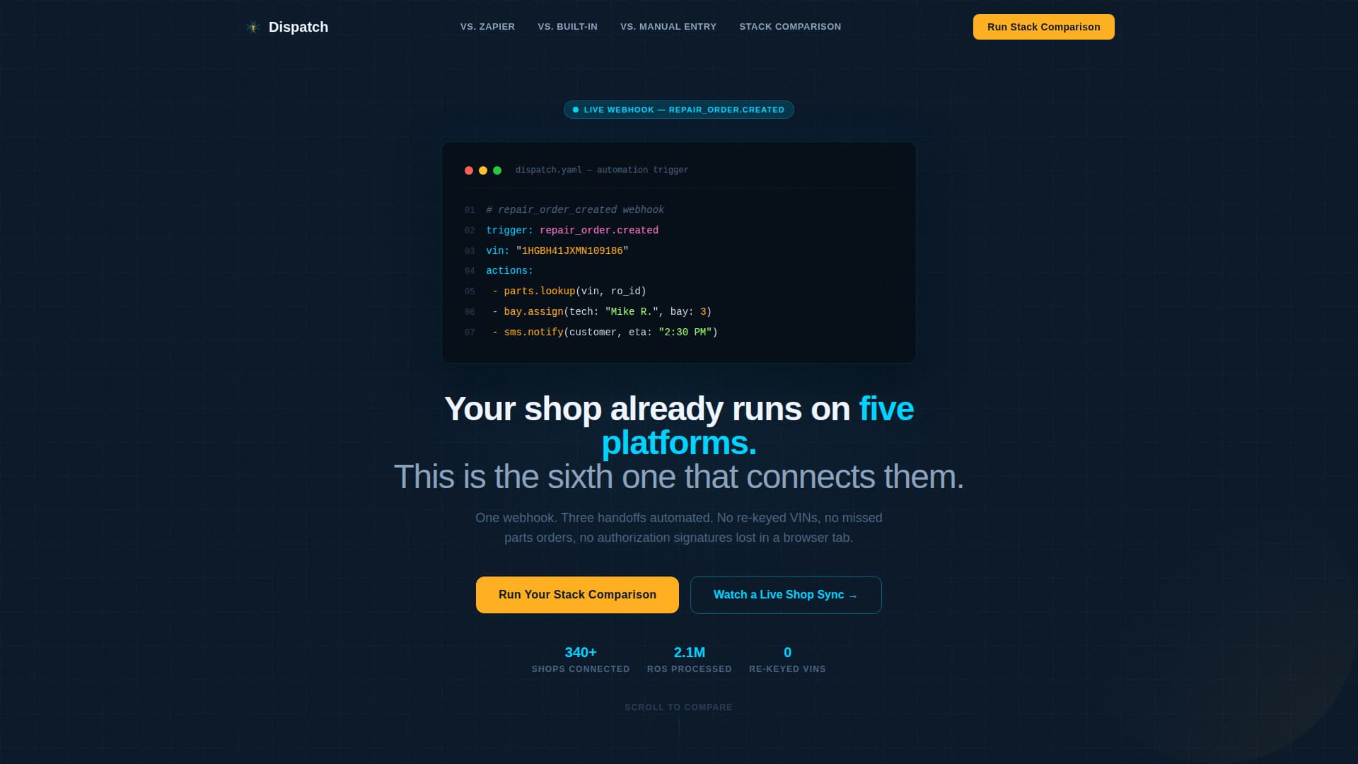 Automotive Software Specialist Professional Website Template