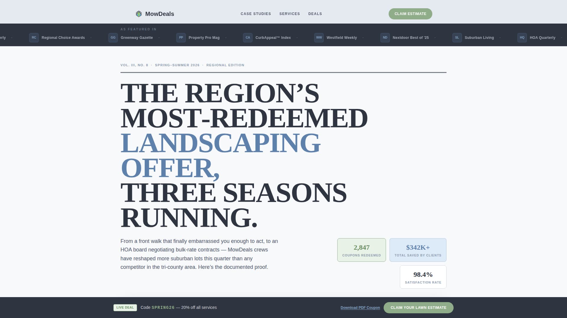 Landscaper Marketing Blog & Content Website Template