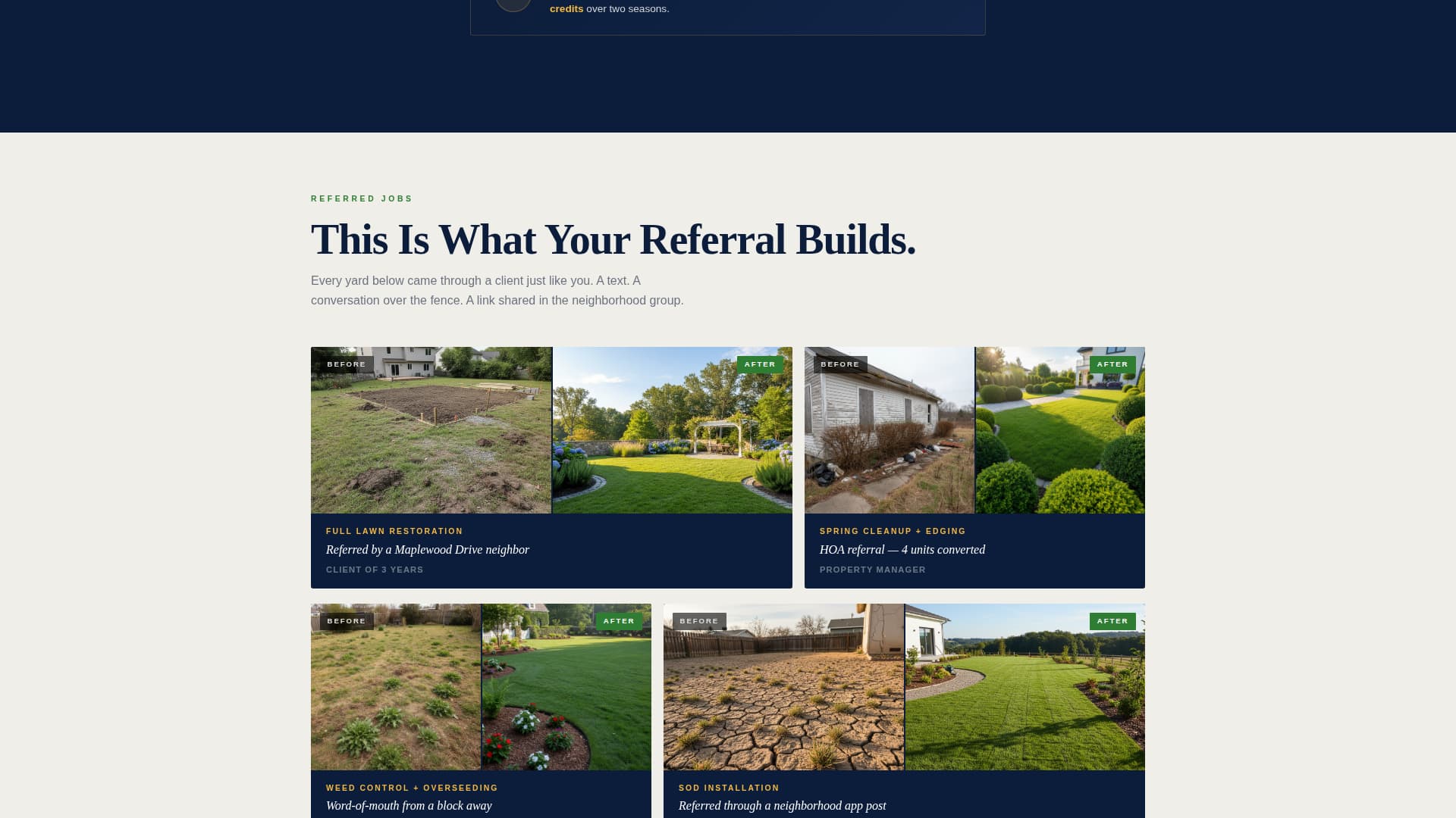 Specialist Landscaper Marketing Appointment Booking Website Template