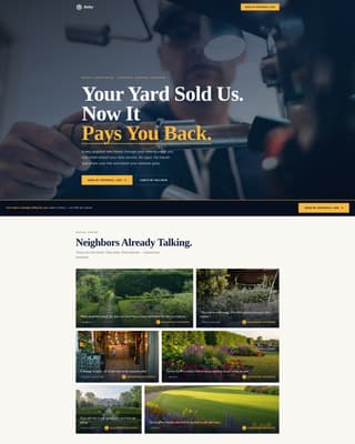 Specialist Landscaper Marketing Appointment Booking Website Template