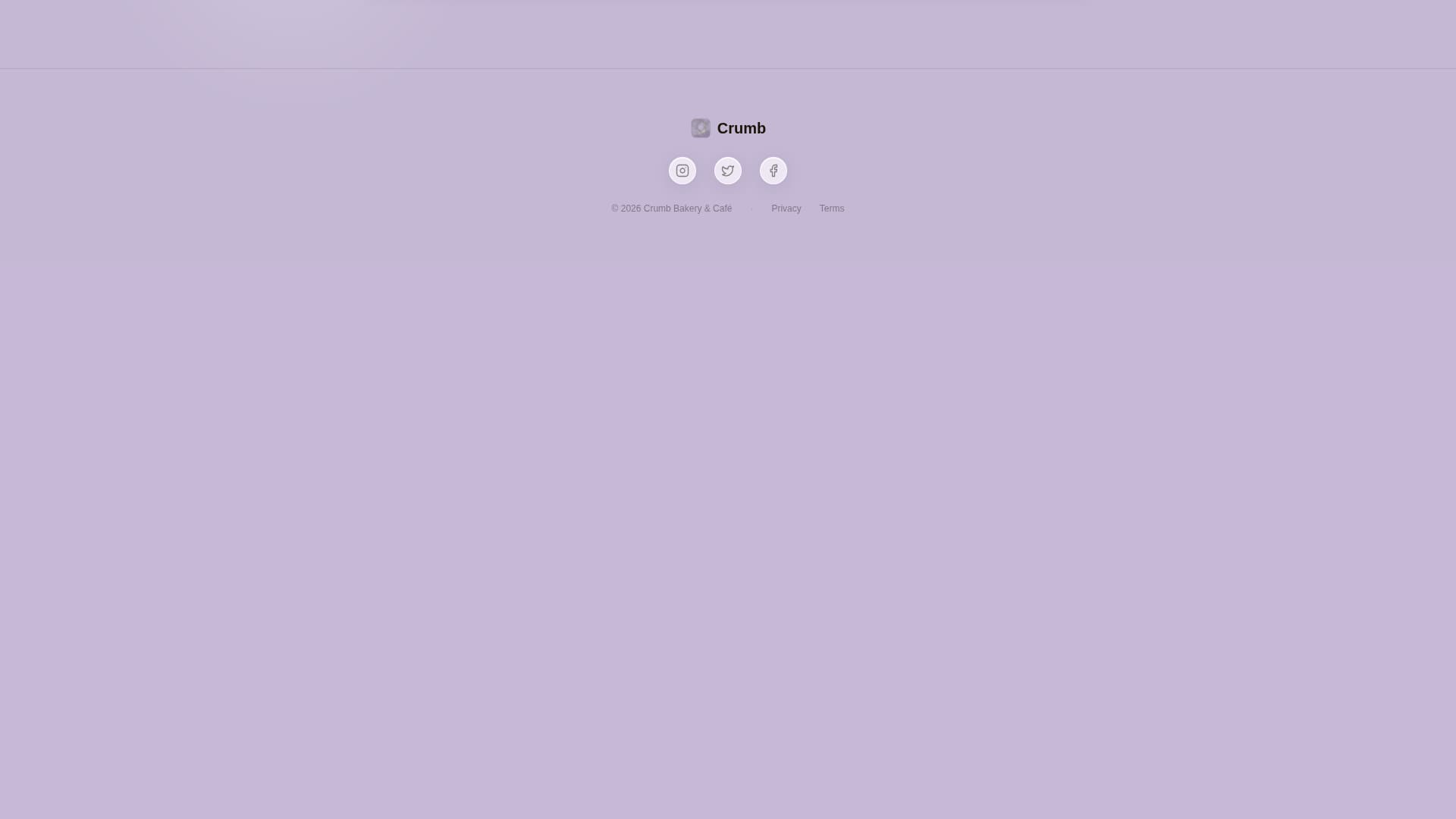 Crumb - Glassmorphic Bakery Landing Page Template