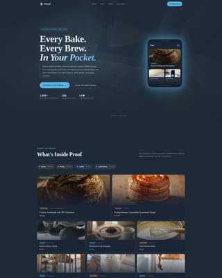 Proof - Modular Bakery Landing Page Template
