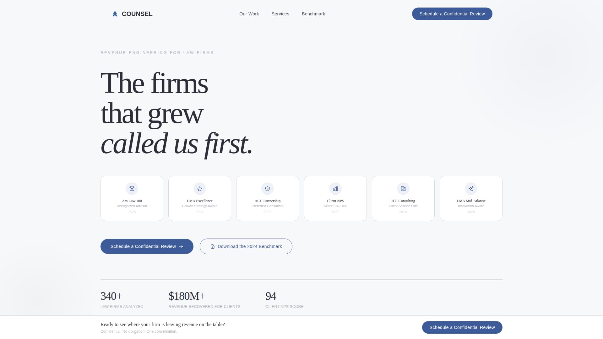 Legal Consulting Specialist Booking Website Template