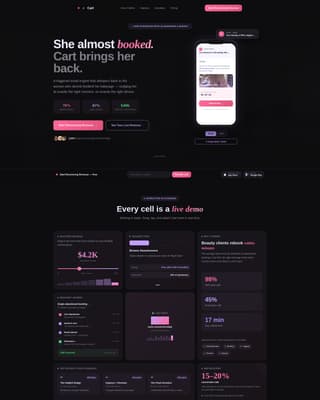 Cart - Intelligent Salon Landing Page Template