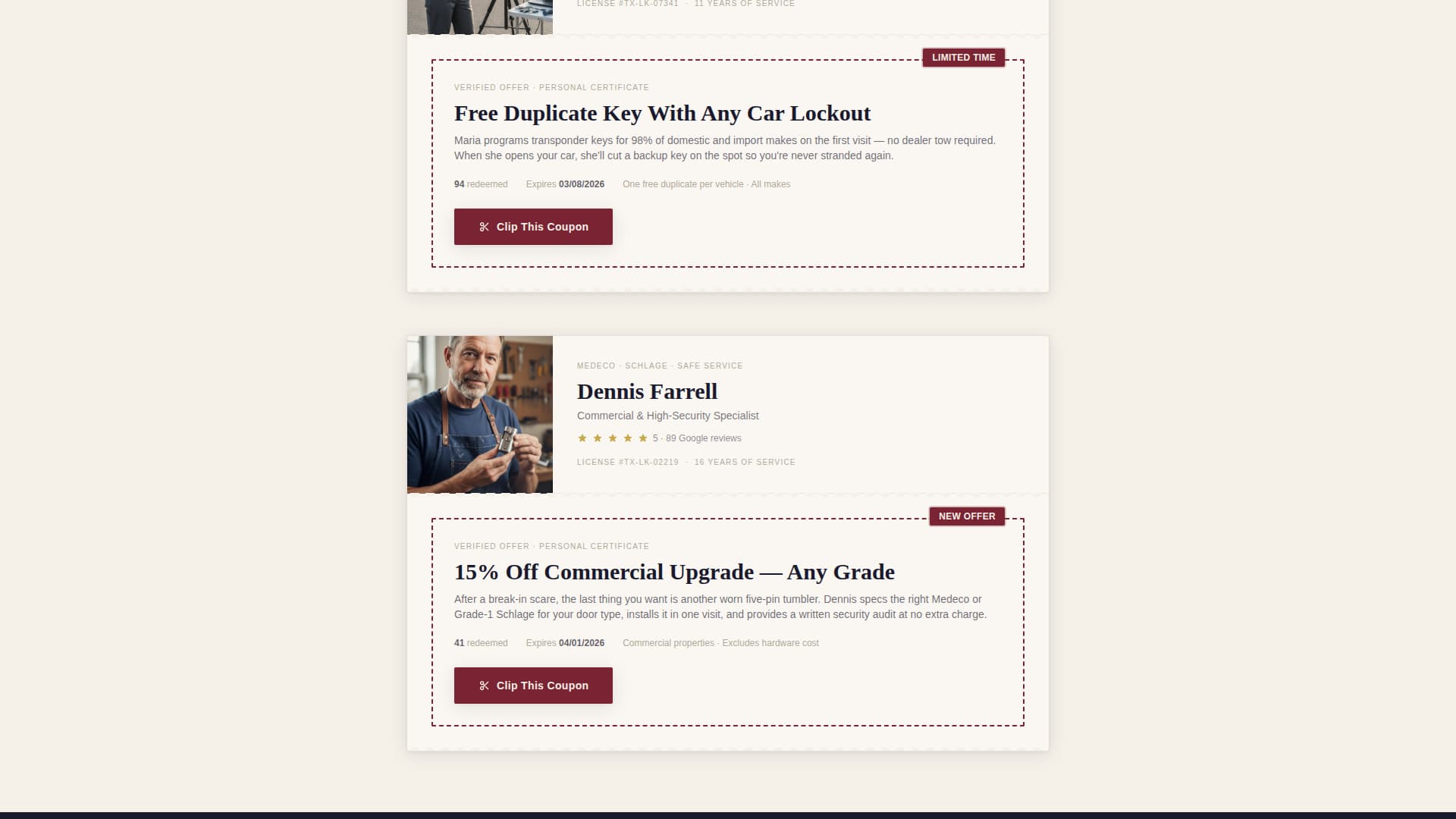 Specialist Locksmith Marketing Professional Website Template