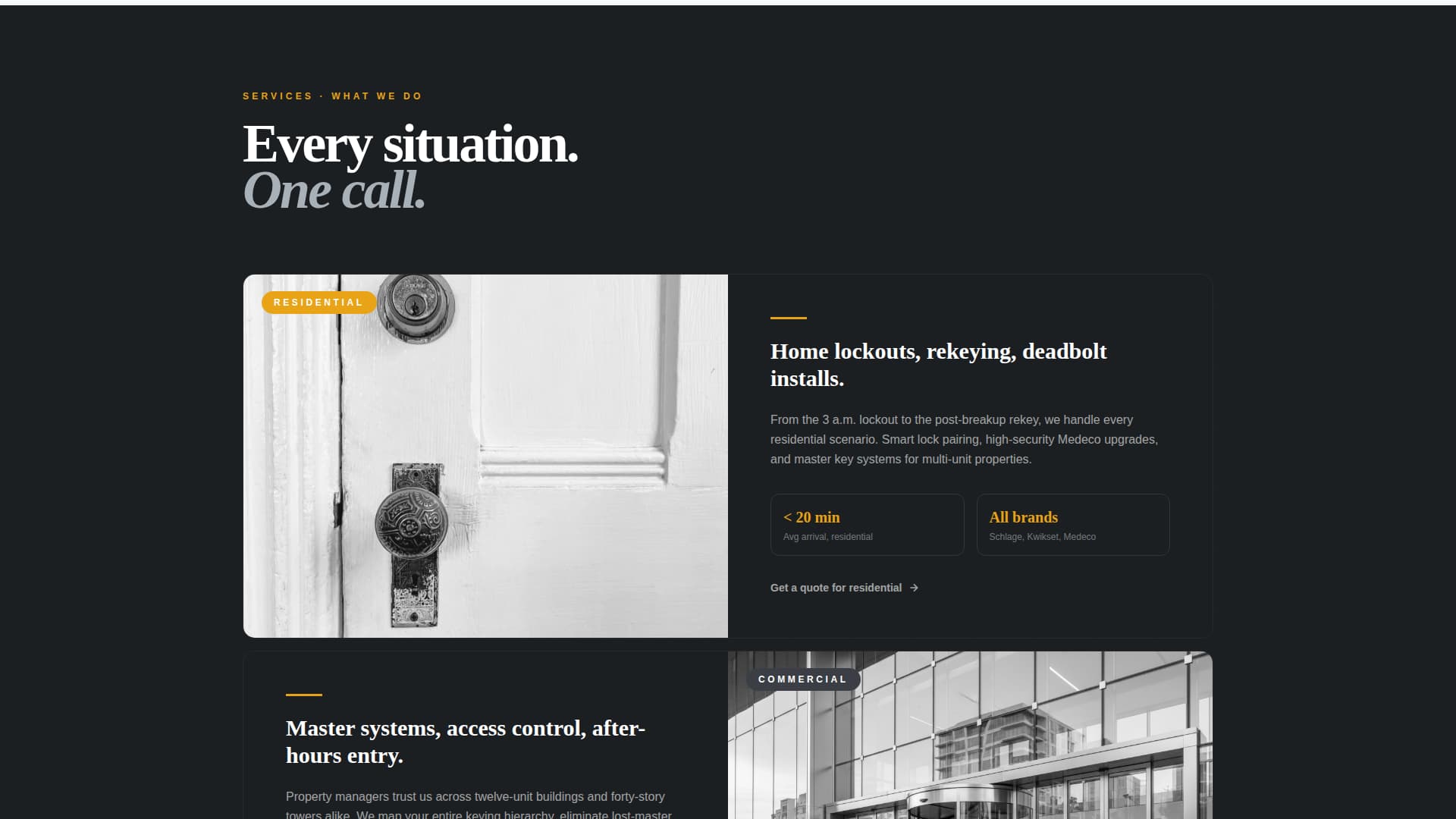 Specialist Locksmith Marketing Appointment Booking Website Template