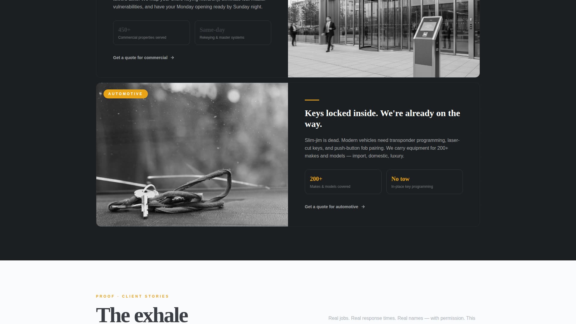 Specialist Locksmith Marketing Appointment Booking Website Template