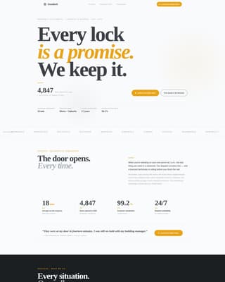 Specialist Locksmith Marketing Appointment Booking Website Template