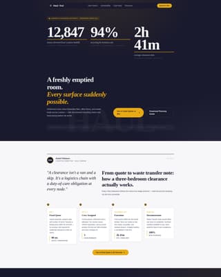 Haul - Precision Clearance Landing Page Template
