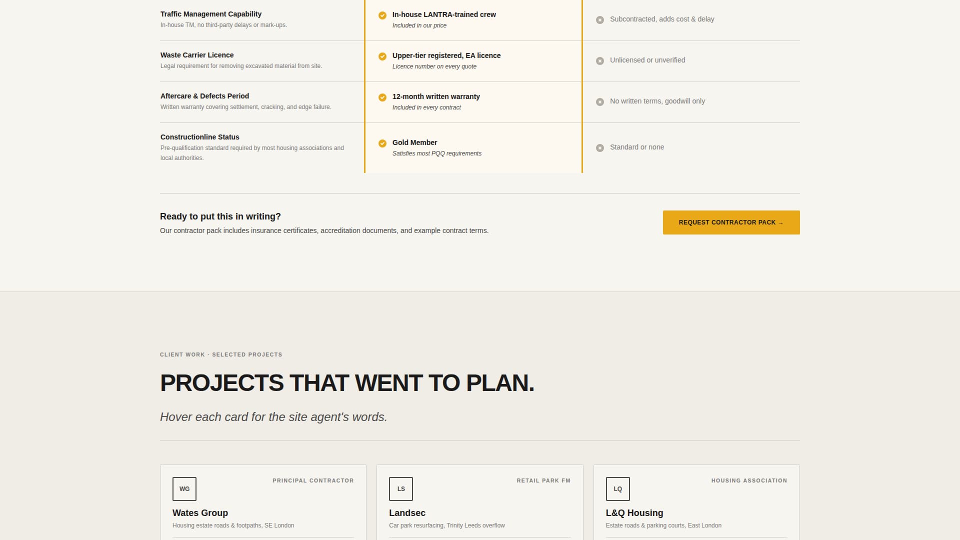 Tarmac - Authoritative Contractor Landing Page Template