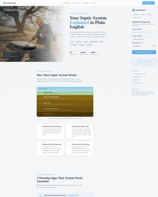 Septic - Trusted Inspection Landing Page Template