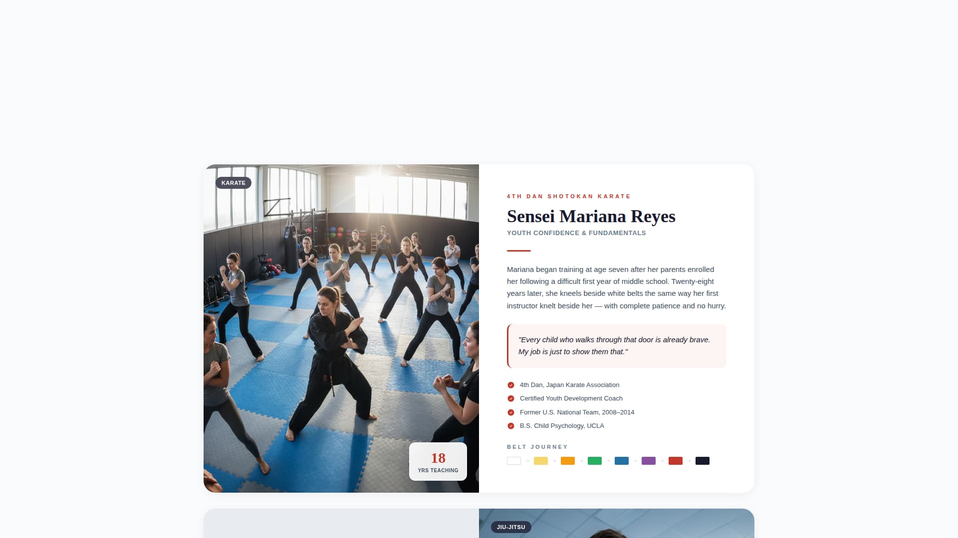 Martial Arts School Marketing Education Website Template