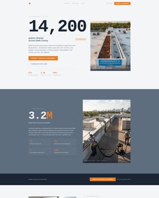 Downspout - Powerful Guttercleaning Landing Page Template