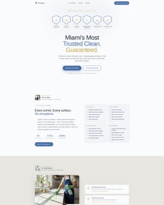 Pristine - Trusted Cleaning Landing Page Template