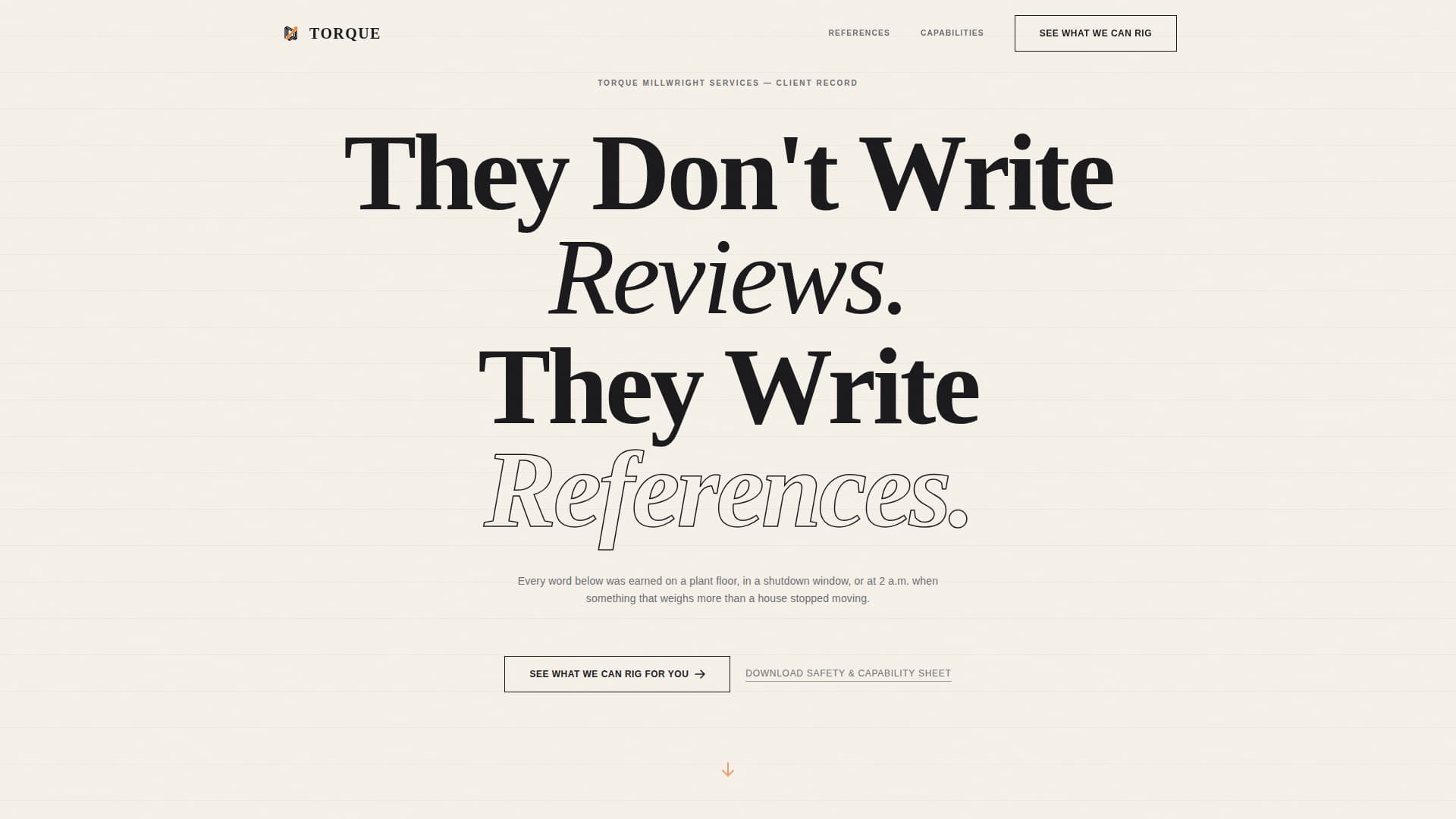 Millwright Business Reviews & Social Proof Website Template