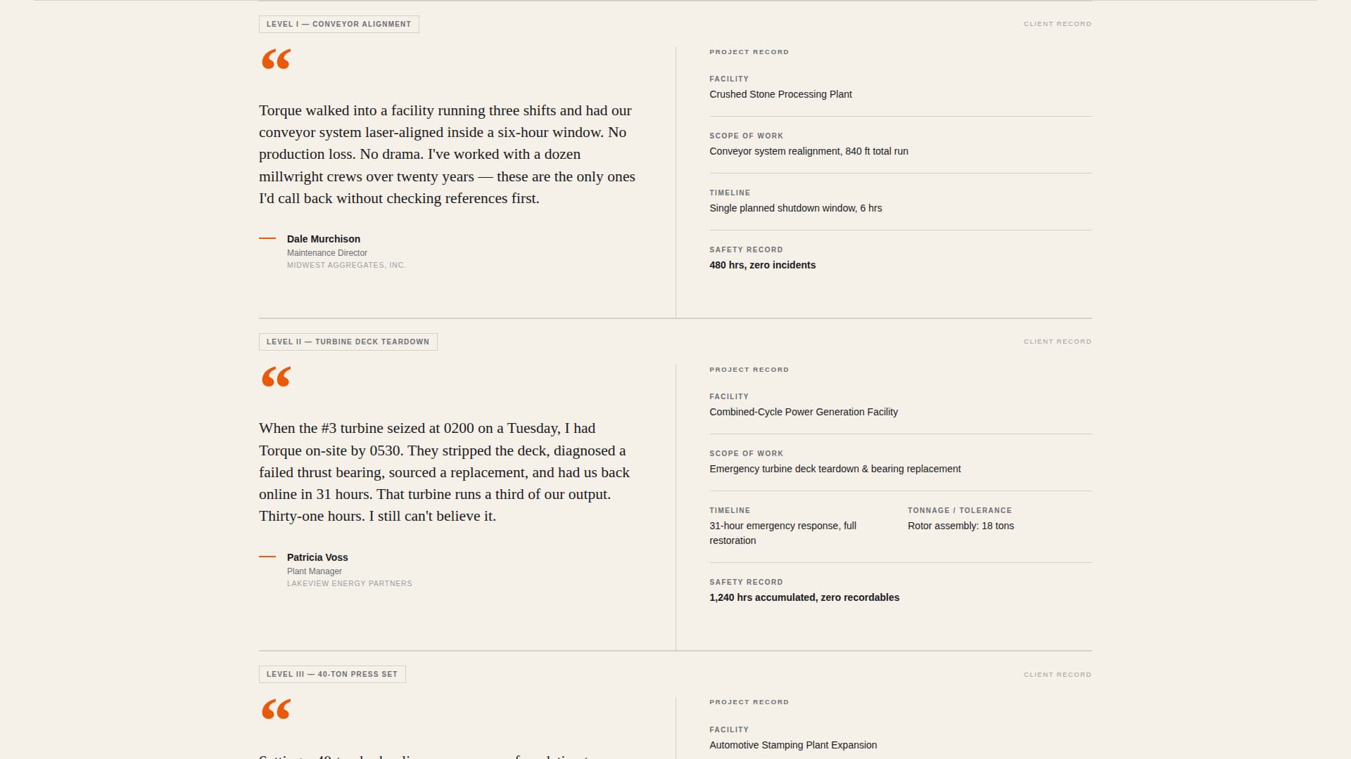 Millwright Business Reviews & Social Proof Website Template