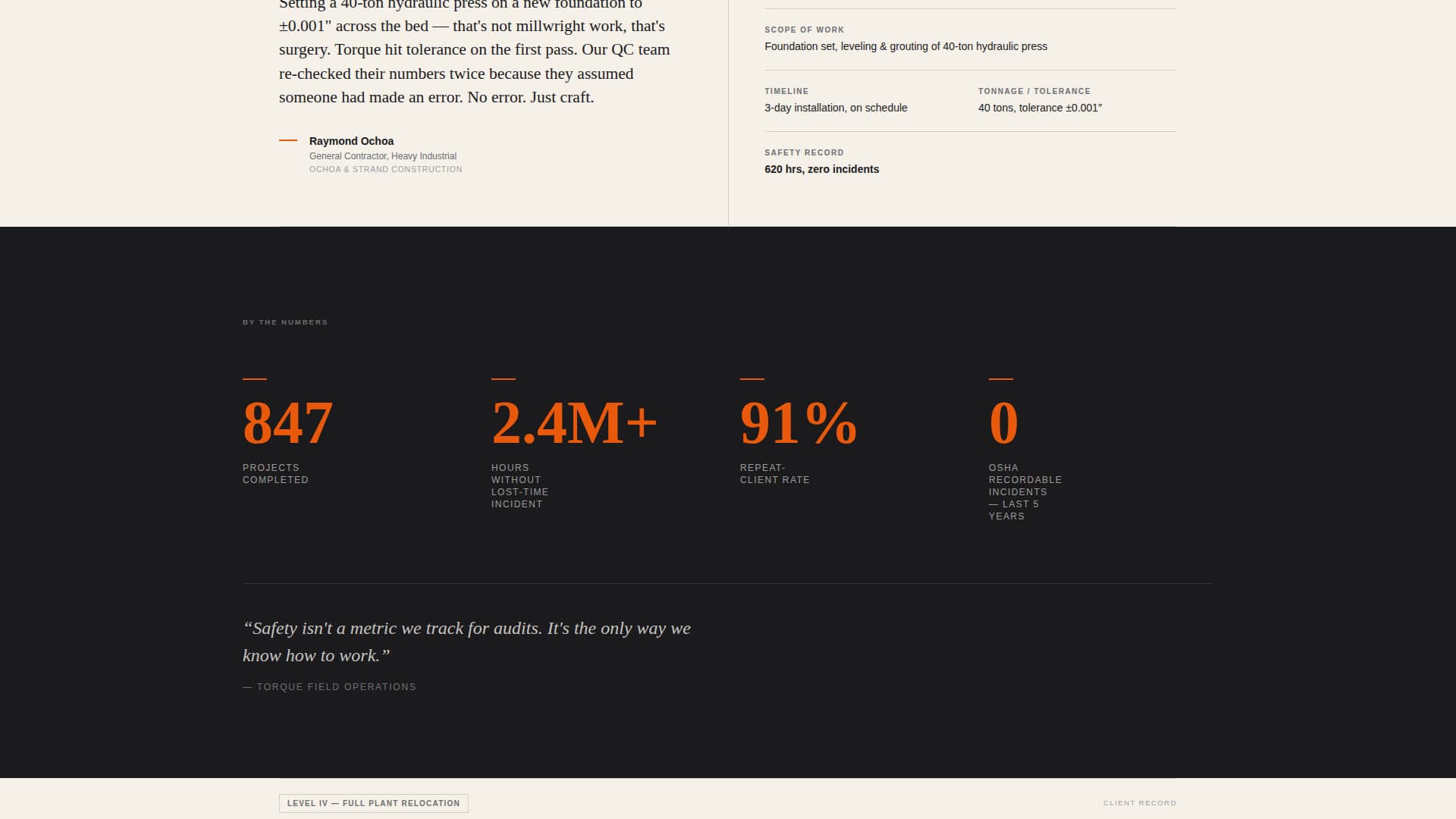 Millwright Business Reviews & Social Proof Website Template