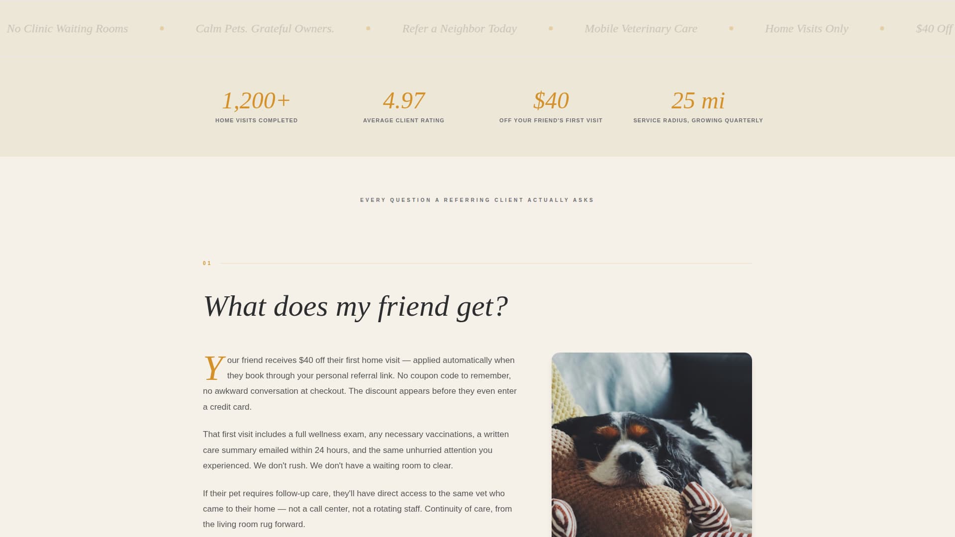 Vetrefer - Trusted Mobilevet Landing Page Template