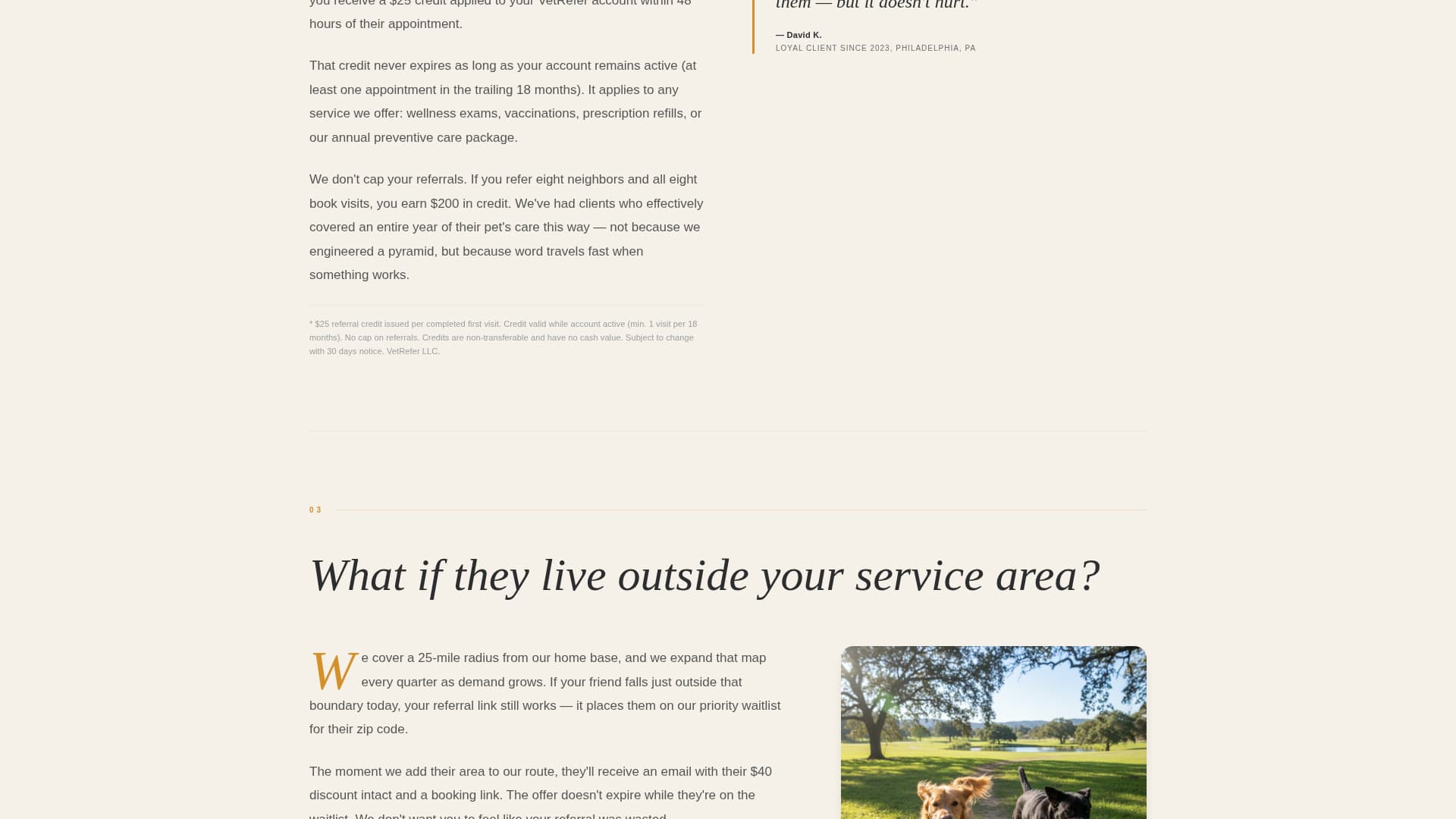 Vetrefer - Trusted Mobilevet Landing Page Template