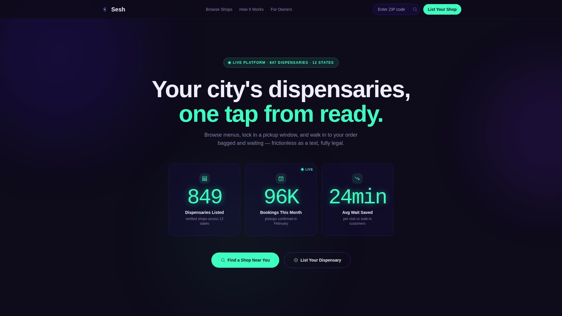 Cannabis Digital Presence Appointment Booking Website Template