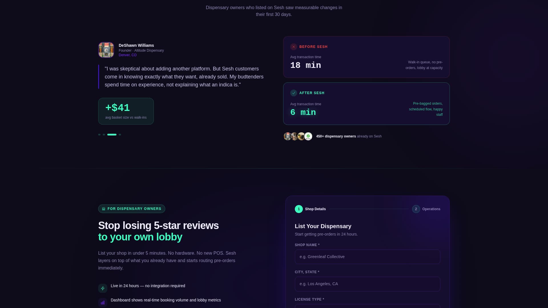 Cannabis Digital Presence Appointment Booking Website Template
