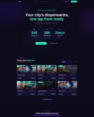 Cannabis Digital Presence Appointment Booking Website Template