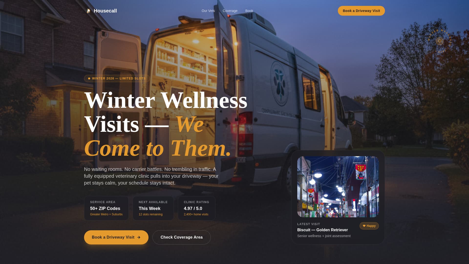 Remedy — Licensed Mobile Veterinary Landing Page Template