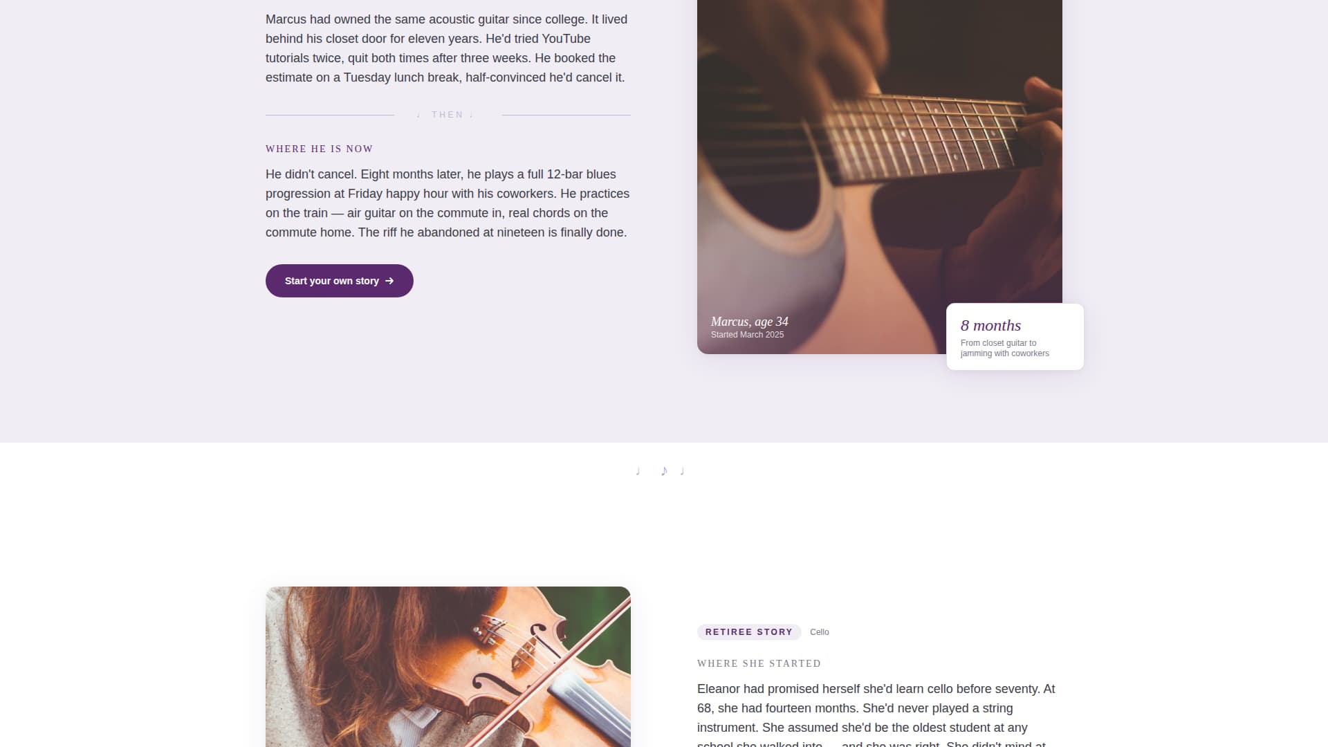 Specialist Music School Marketing Appointment Booking Website Template